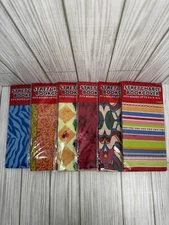 Stretchable Book Covers Fits Books Up To 8"x10" Lot Of 6 Assorted Prints