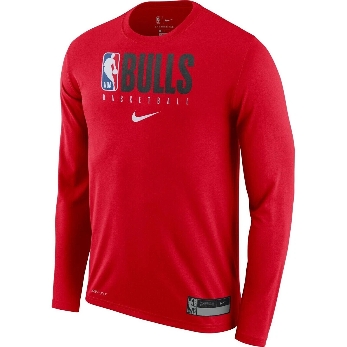 Chicago Bulls Nike Practice Legend Performance Long Sleeve T-Shirt  Men's Large