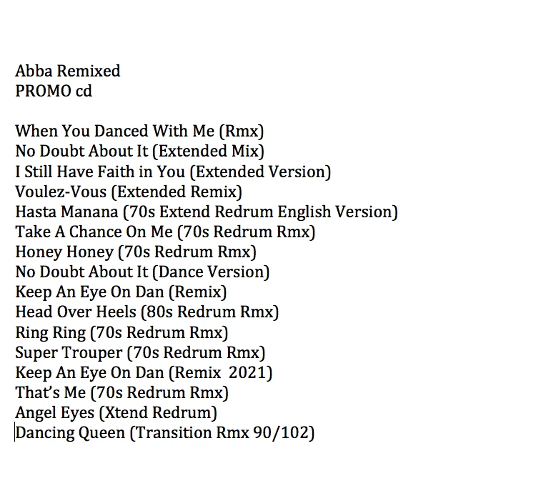 ABBA - '' Remixed ''  - Beautiful Compilation of Remixes! Wow! - Image 2 of 2