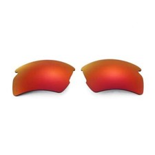 Walleva Fire Red Polarized Replacement Lenses For Oakley Flak 2.0 XL OO9188