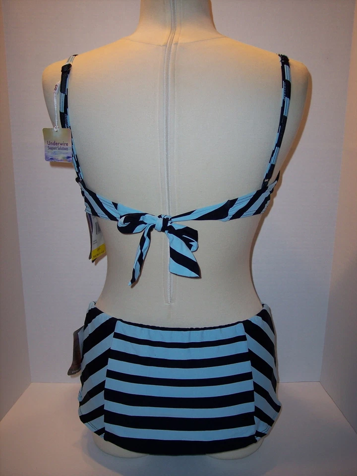 Sujetador Copa Coco Rave Talla 30/32D + Talla S Falda Bikini Calzoncillo Traje de Baño Rayas Nuevo con Etiquetas Foto 4 de 4