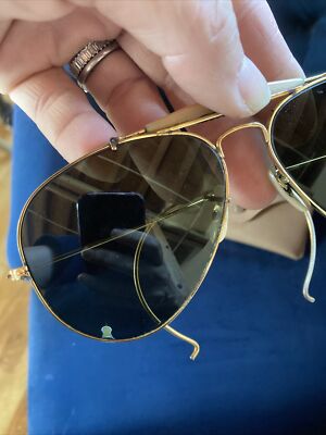 Vintage B&L Ray Ban USA Aviator 60mm Wrap-around All w/ Case Vintage B&L Ray Ban USA Aviator 60mm Wrap-around All w/ Case