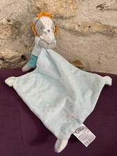 DOUDOU LION MOTS D'ENFANTS MOUCHOIR POIS ARGENT PELUCHE JOUET BEBE NAISSANCE