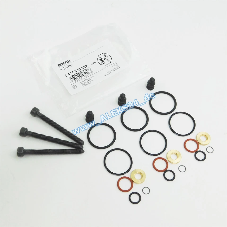 3x Bosch Pumpe-Düse-Dichtsatz Inkl Dehnschrauben RepSatz für VW Audi 1417010997