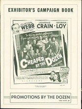 Cheaper by the Dozen (1950) press book  Clifton Webb, Myrna Loy, Jeanne Crain