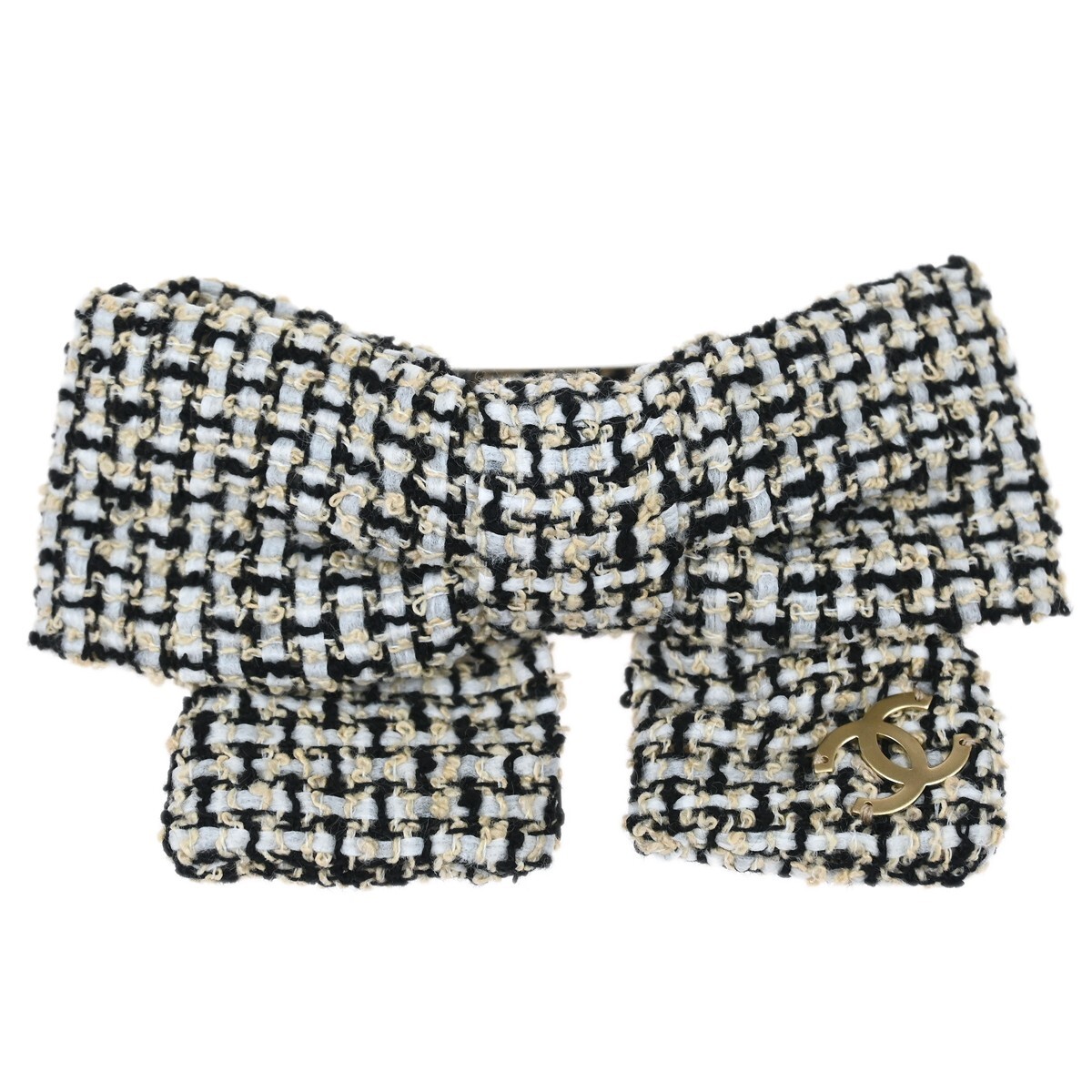 Chanel Hair Clip Bow Hairpin Barrette White 14C 124918 | eBay display picture 1