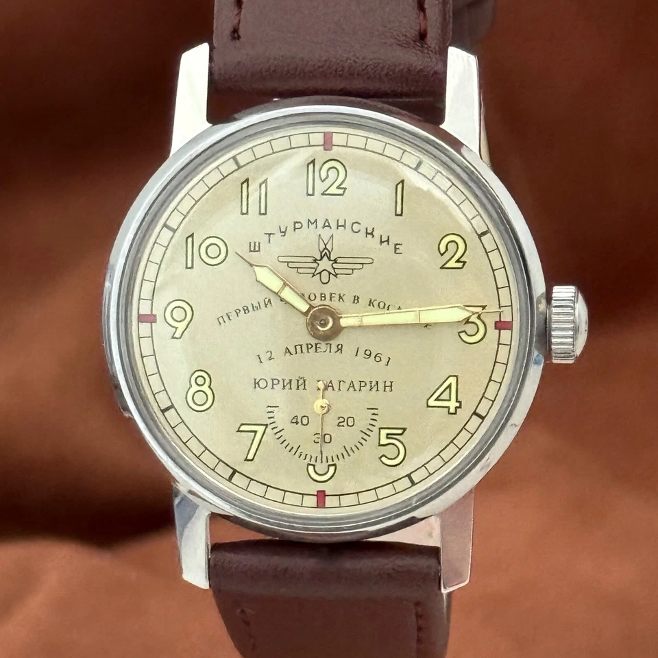 Soviet Vintage WristWatch Pobeda Sturmanskie Yuri Gagarin Mechanical Watch USSR - Image 3 of 4