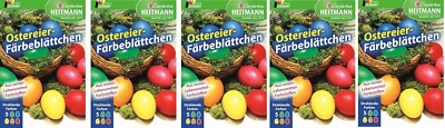 5x Ostereierfarbe Färbeblättchen 5 strahlende Farben