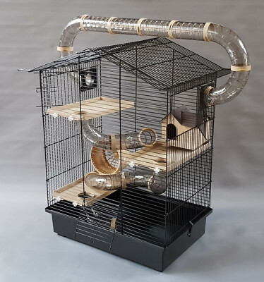 Hamster Cages Natural Wood Hamster Cage With Openable Roof