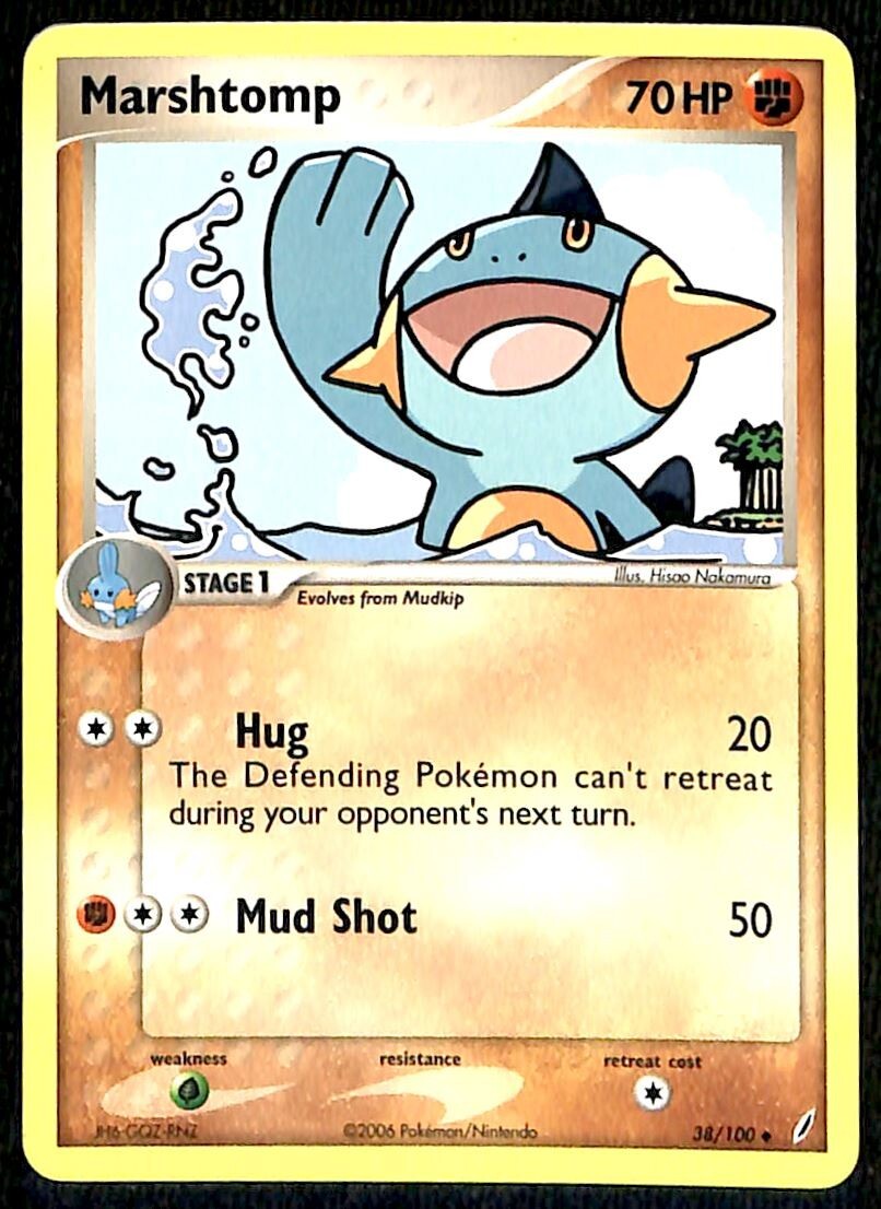 Marshtomp Crystal Guardians NM, 38/100 Pokemon Card