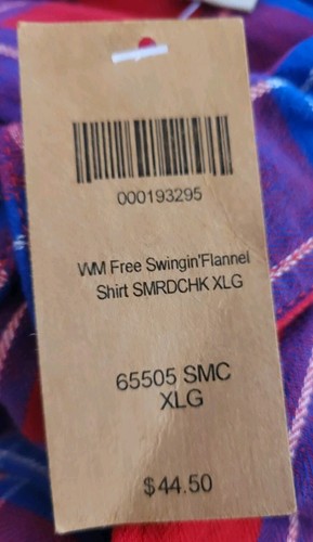NWT* Duluth Trading Women's Red/Blue/Purple Free Swingin' Plaid Flannel Shirt XL - Picture 5 of 16