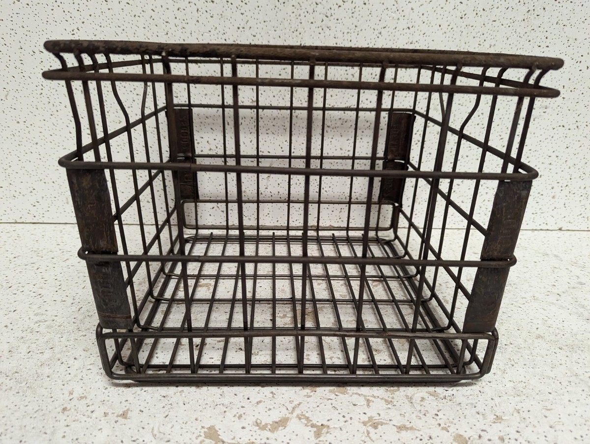 Dean Food Wire Dairy Milk Crate 1992 92 Silver | eBay