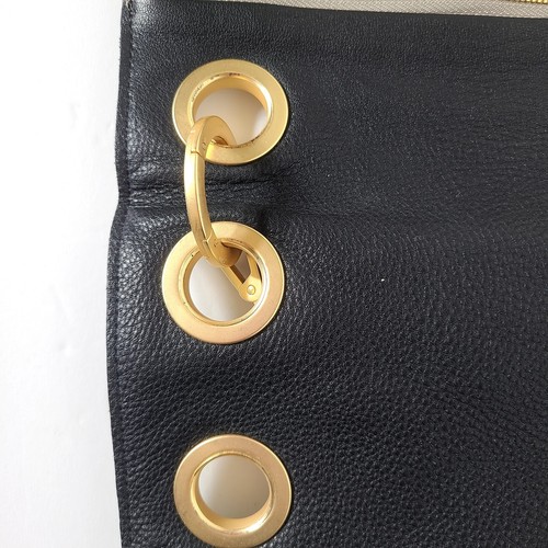 Hammitt Montana Reversible Pewter Black Leather Large Crossbody Shoulder Handbag - Picture 5 of 20