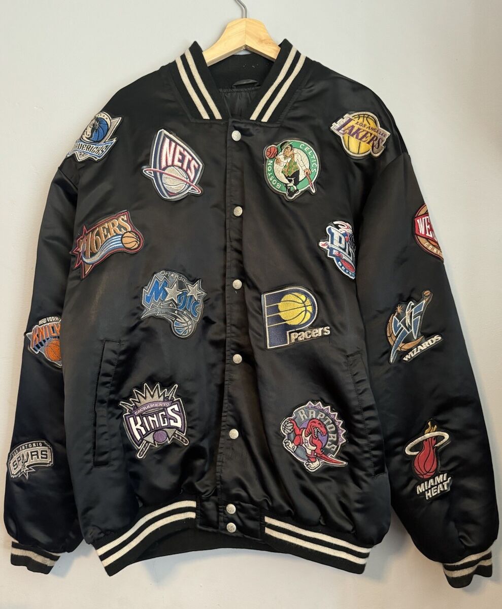 Vintage 90s Jeff Hamilton NBA Logo Patch Jacket Sz Large | eBay Vintage 90s Jeff Hamilton NBA Logo Patch Jacket Sz Large | eBay