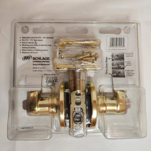 Dexter by Schlage Hall & Closet Right Hand Door Handle Set Brass J10 VLAS 605 RH - Picture 5 of 12