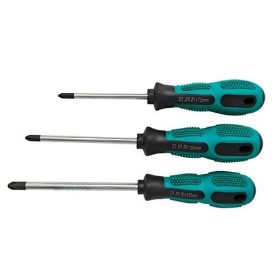 JIS Screwdriver Set (3Pcs #1#2#3)   Magnetic Tips, S2 Alloy Steel, Meets JIS ...