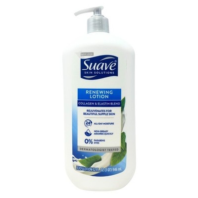 Suave Skin Solutions Renewing Body Lotion with Collagen & Elastin Blend, 32 Oz