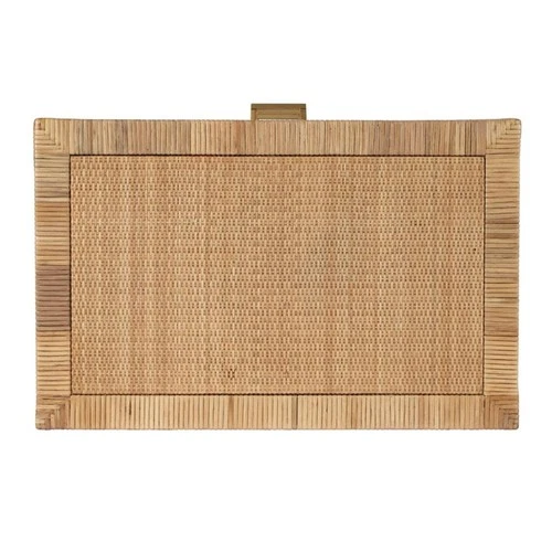 Corfu 3 Drawer Natural And White  Raffia And Wood Chest - Picture 5 of 10