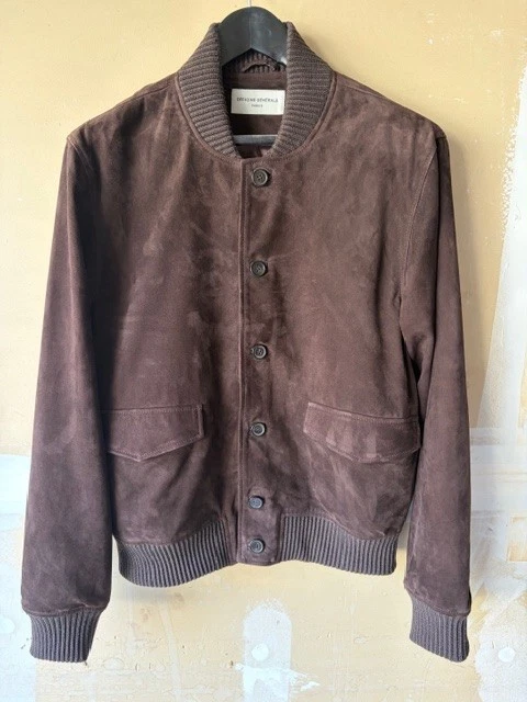 Officine Generale Ultra-Soft Italian Suede Chocolate Jacket -Size L -New image 8