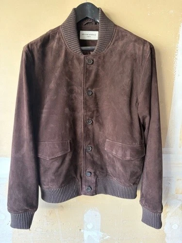 Officine Generale Ultra-Soft Italian Suede Chocolate Jacket -Size L -New image 8