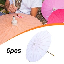 6-Set DIY-Papierschirme zum Bemalen, Bastelbedarf, 30 cm große Papierschirme
