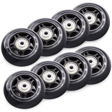 Inline Skate Wheels 76mm 84A with ABEC-7 Bearings, Roller Skate Replacement