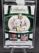2025 Flawless Career Milestones NFL Shield & NFL Player Logo Morten Andersen 1/2