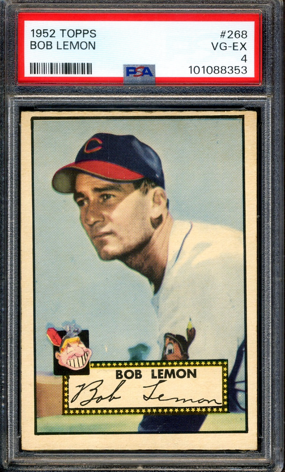 1952 Topps #268 Bob Lemon PSA 4 VG-EX *Cleveland Indians*