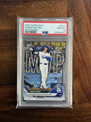 2025 TOPPS NOW OFFSEASON #OS-7 SHOHEI OHTANI MVP PSA 10 LOS ANGELES DODGERS