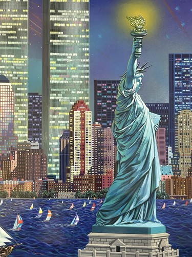 ALEXANDER CHEN MANHATTAN CELEBRATION NYC STATUE OF LIBERTY SIGNED LE # PRINT - Picture 5 of 6