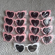 9 Pack Heart Style Party Sunglasses Pink Plastic Temple 115-130mm MPN X001SO709T