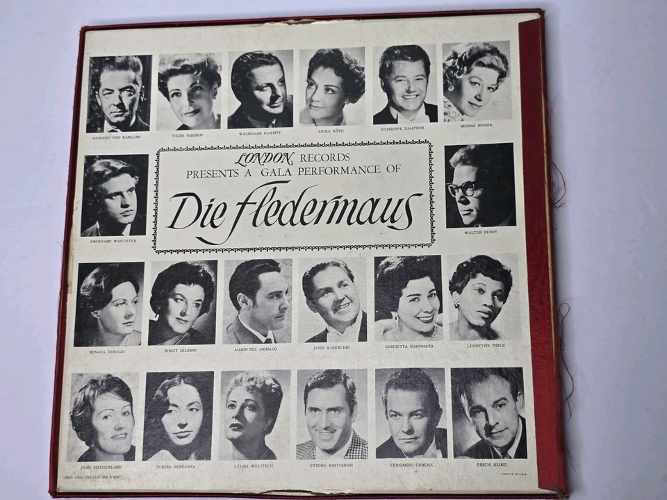 JOHANN STRAUSS DIE FLEDERMAUS VON KARAJAN 12" TRIPLE BOX RECORD ALBUM - Image 2 of 4