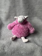 Damaged Jellycat Poloneck Peeker Pink Pig Soft Plush Beanie Toy Stuffed Animal