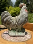 Vintage  1930’s  McCoy Pottery Rooster Planter Grey Green Vase