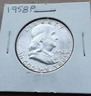 1958 P Franklin Half Dollar - BU 90% Silver U.S. Coin