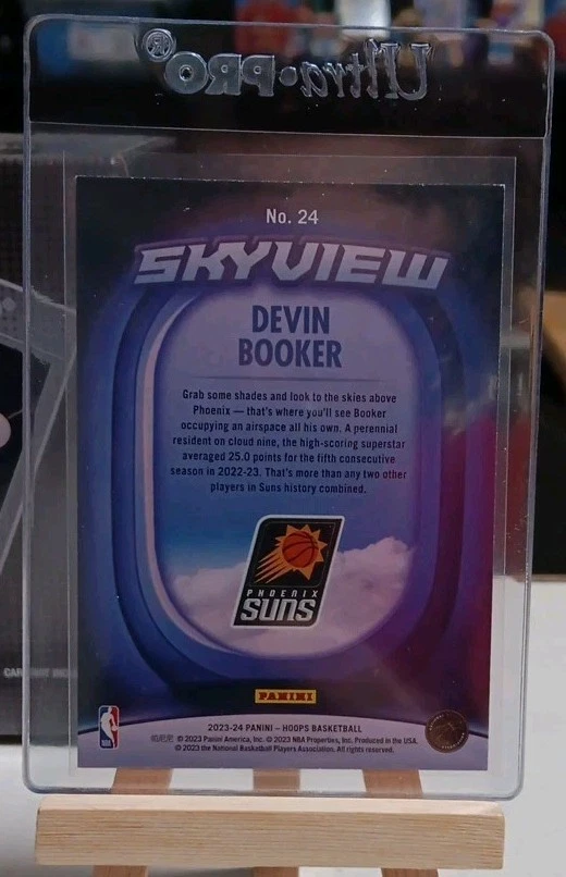 2023-24 Panini Hoops Winter Devin Booker Skyview Insert Card #24 - Image 2 of 2