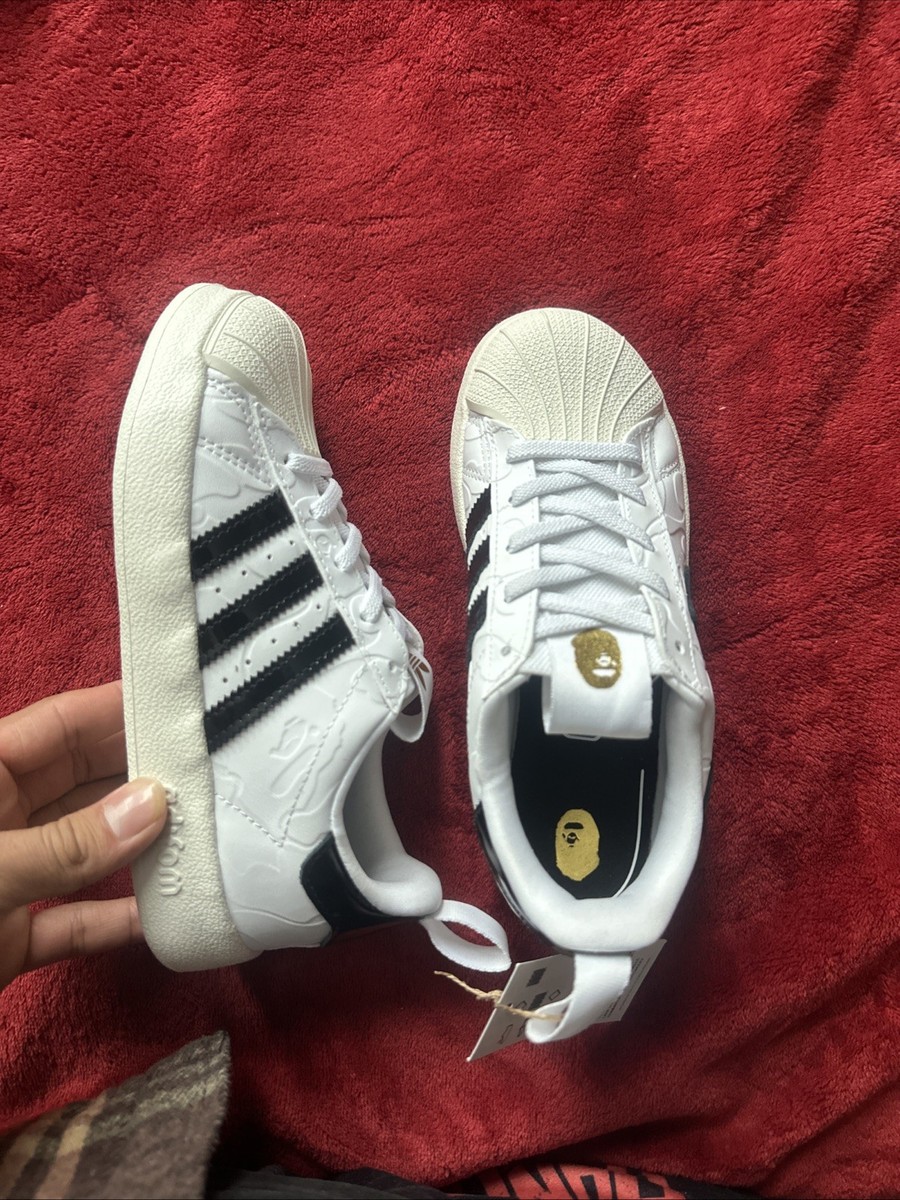 adidas gazelle silver green womens ADIDAS SUPERSTAR White Leather Fabric Branded Rubber Sole Sneakers Tra   Second Wave Couture