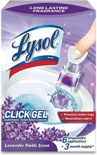 Lysol Click Gel Automatic Toilet Bowl Cleaner, Lavender Fields, 6 Applicators