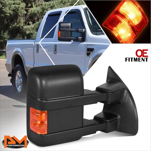 For 08-10 Ford F250 F350 Super Duty Heated+Power+Signal+Memory Side Mirror Right