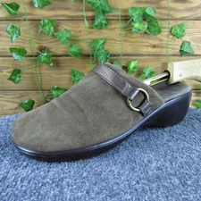 Vionic Adelaide Women 8 Brown Suede Mule Clogs Comfort Slip On Wedge Shoes