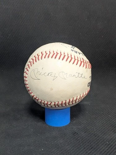 Mickey Mantle Leo Durocher + 4 Names Autographed Signed Baseball JSA Cert. YANKS