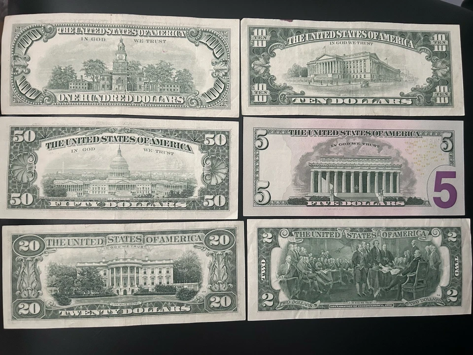 $100 / $50 / $20 / $10 / $5* & $2 DOLLAR OLD STYLE SMALL FACE BILLS  GREAT SHAPE - Image 4 of 4