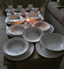 Vintage Royal Stafford Bone China Dinner Service 20th Century