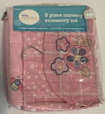 Baby Connection 3 Piece Nursery Acc Set - Diaper Stacker, Crib Ruffle, Blanket