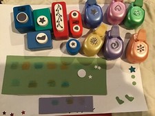 Lot of 12 Paper Craft Punches EK Success McGill Emboss Circle Star Foot Heart