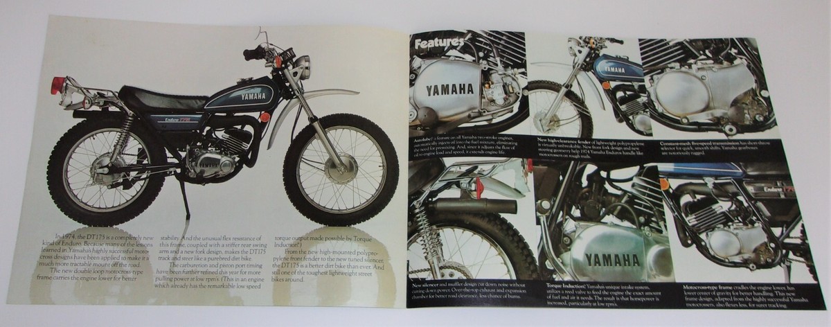 VINTAGE 1974 YAMAHA DT-175 ENDURO SALES BROCHURE