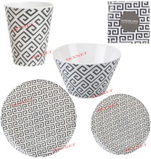 MELAMINE Plastic Picnic Camping Dinner BBQ Plates Set BOWL - GEOMETRIC Design