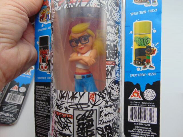 2 New Subway Surfers Spray Crew 4 Figures - Jake & Tricky Cans