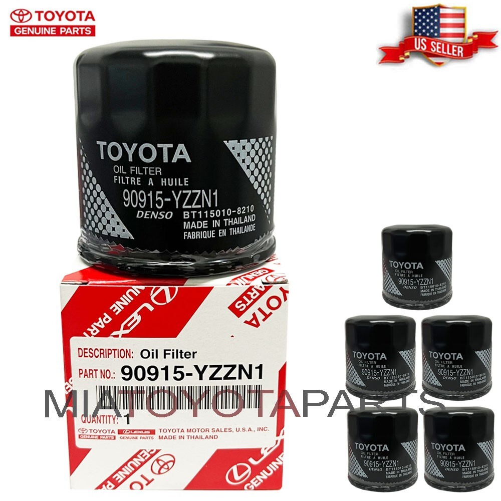 5 Pk Genuine Toyota Corolla Sienna Oil Filter 90915-YZZF2 90915