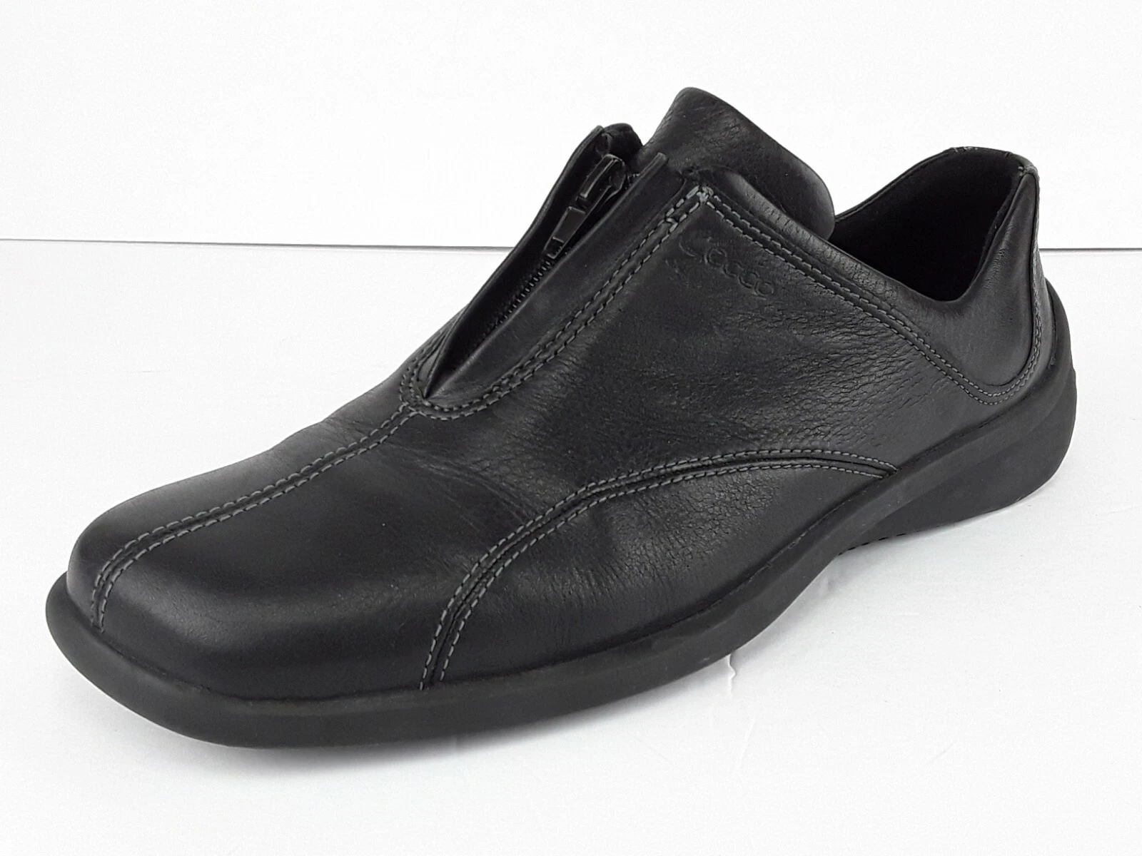 Mocassini ECCO donna neri in pelle con zip US 9 UK 7 T231 220